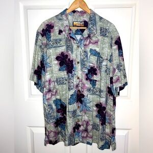Vintage Havana Jacks Cafe Men’s Tropical Hawaiian Print Aloha Shirt, Date Night